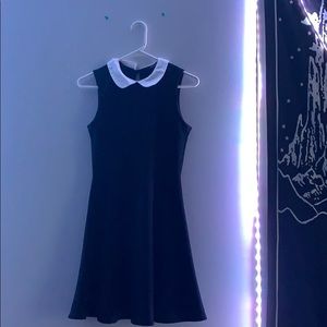 Black collared dress